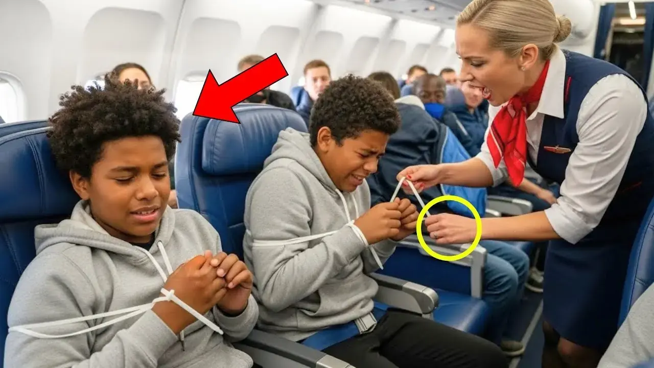 พนักงานต้อนรับบนเครื่องบินทรมานฝาแฝดผิวดำจนหมดสติ ลูกเรือถึงกับค้างเมื่อพ่อซีอีโอมาถึ